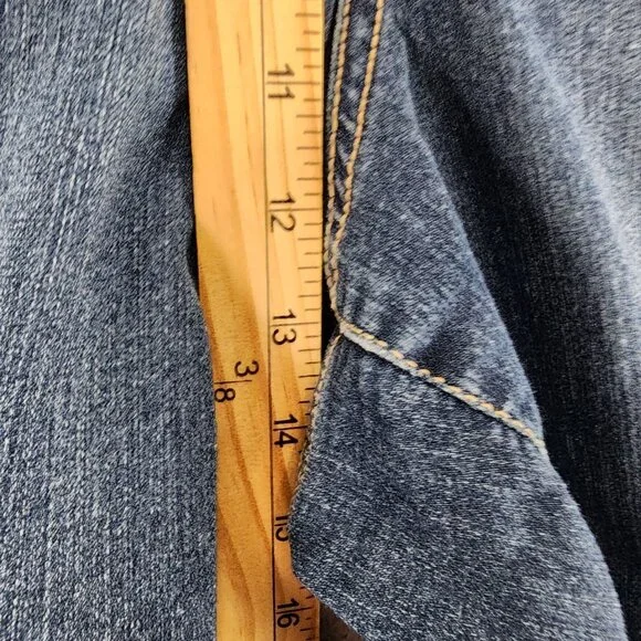 Torrid Jeans Womens 28 Medium Wash Stretch High Rise Jegging Crop *GUC* - Picture 5 of 13